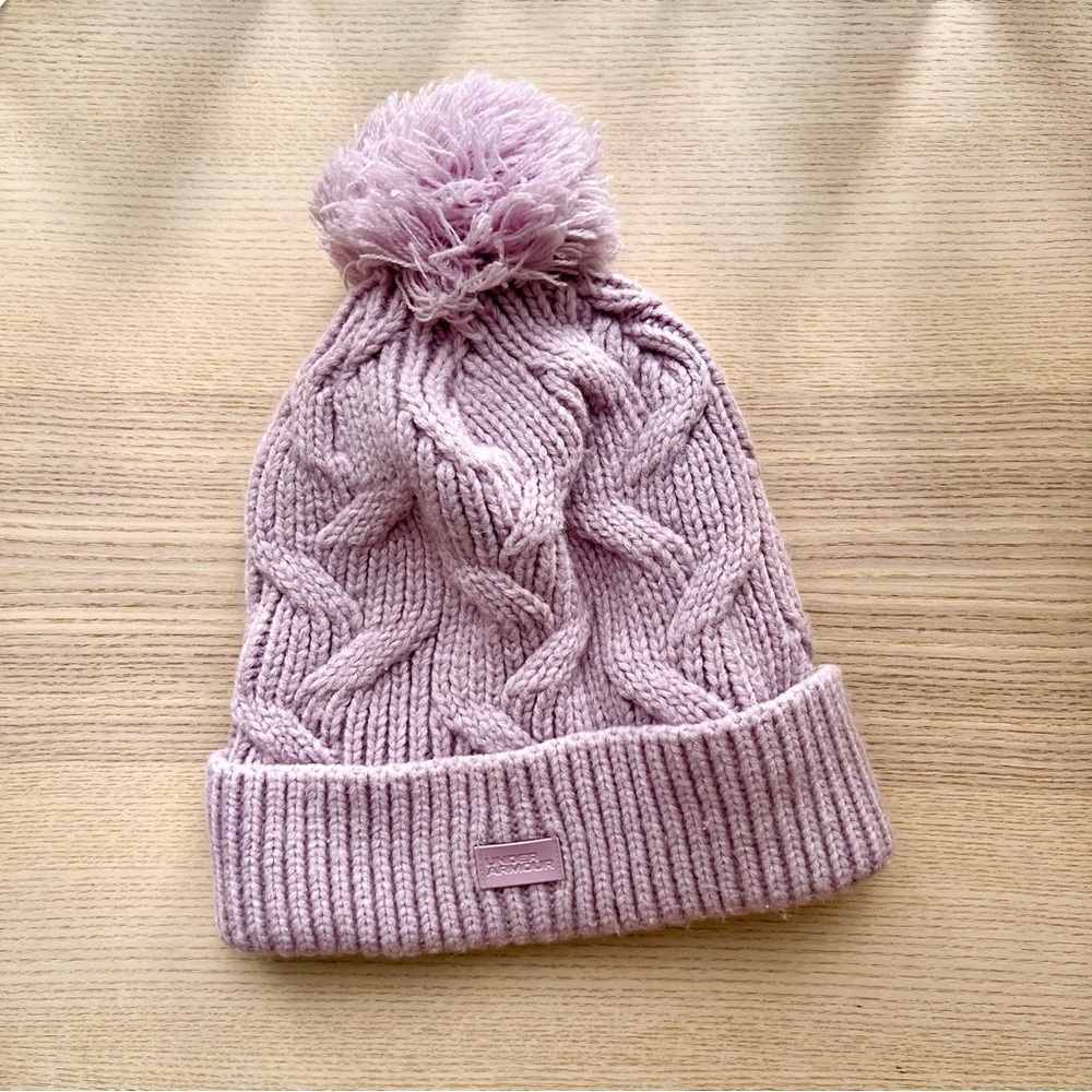 Pink Knit Pom-Pom Beanie